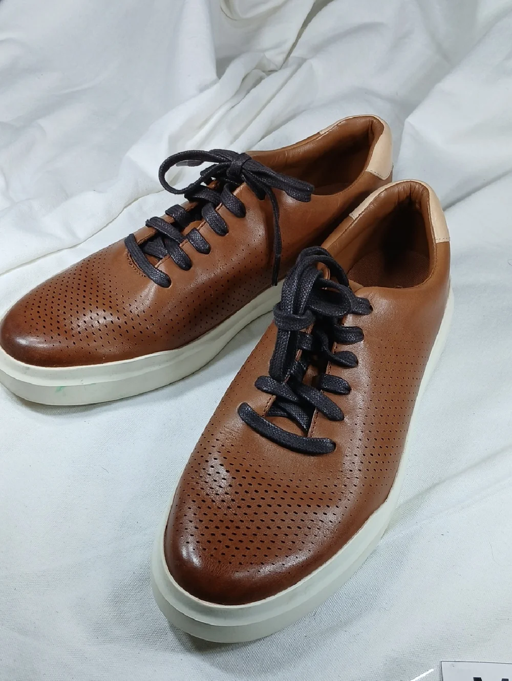 Cole Haan Men's Tan Brown Leather Slip-On Loafers